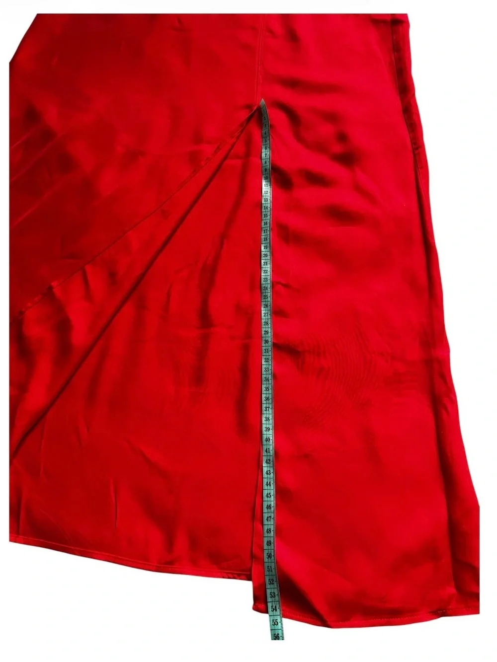 NWT OXXO (Catch The City) Asymmetric High Waist Red Long Skirt M.